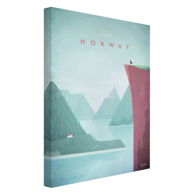 Mountain canvas art Travel Poster - Norway