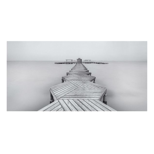 Contemporary art prints Wooden Pier In Black And White