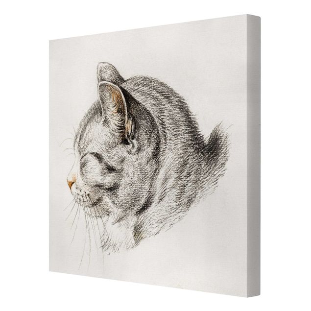 Animal canvas Vintage Drawing Cat III