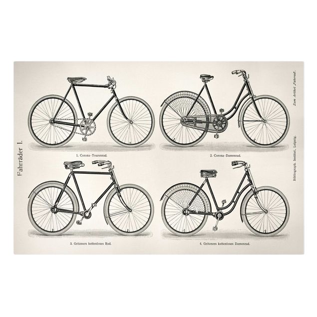 Prints Vintage Poster Bicycles
