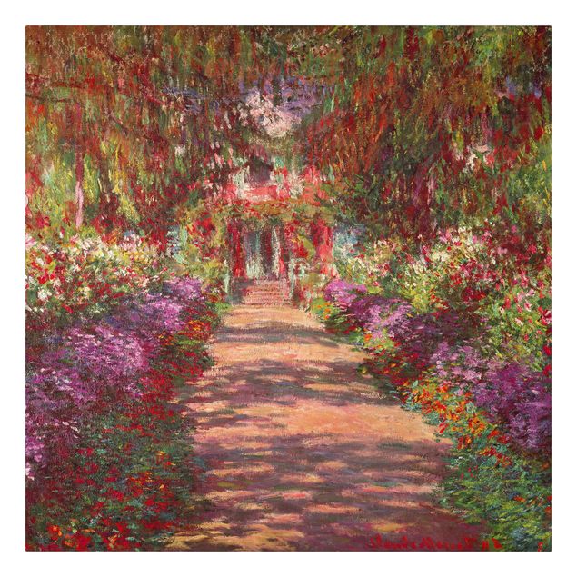 Tree print Claude Monet - Pathway In Monet's Garden At Giverny