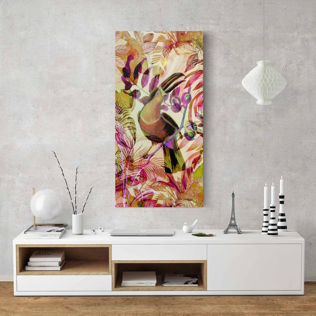 Canvas art Colourful Collage - Toucan
