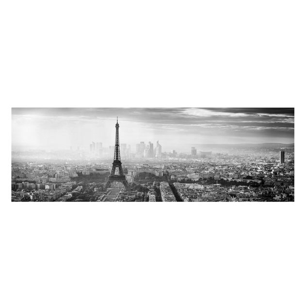 Modern art prints The Eiffel Tower From Above Black And White