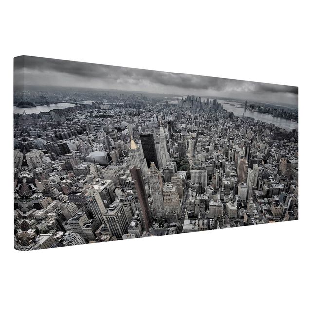 Canvas black and white View Over Manhattan