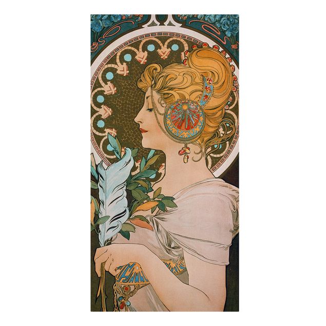 Canvas art Alfons Mucha - The Feather