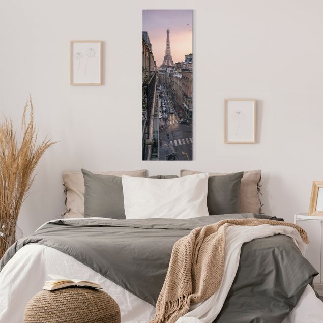 Prints Paris The Eiffel Tower In The Setting Sun