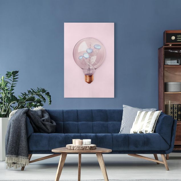 Canvas art Light Bulb With Jellyfish