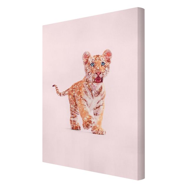 Animal wall art Tiger With Glitter