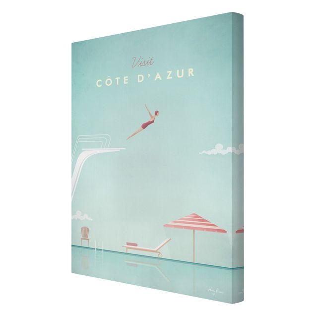 Canvas art Travel Poster - Côte D'Azur