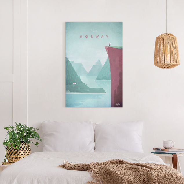 Landscape canvas prints Travel Poster - Norway