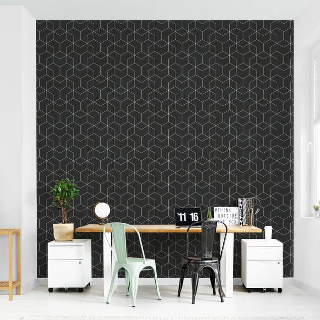 Wallpapers patterns Three-Dimensional Cube Pattern
