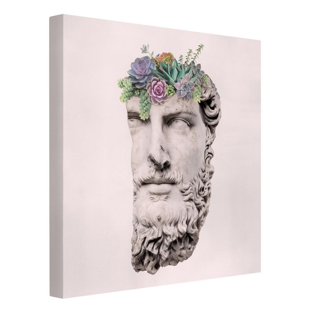 Prints floral Head With Succulents