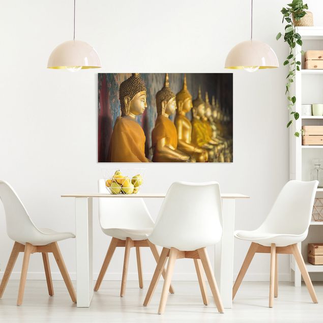Asian prints Golden Buddha Statue