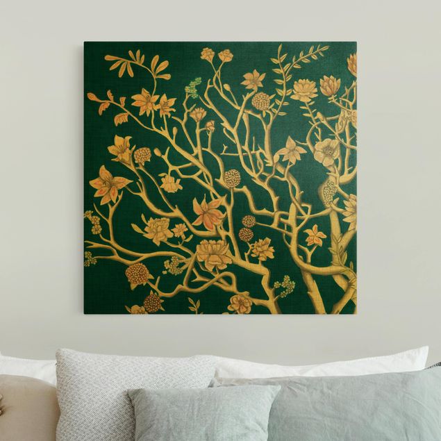 Prints floral Chinoiserie Flowers At Night I