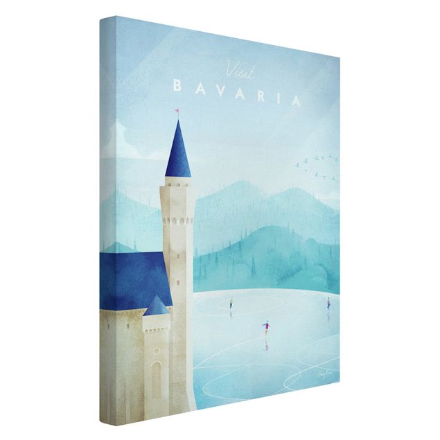 Canvas prints art print Travel Poster - Bavaria