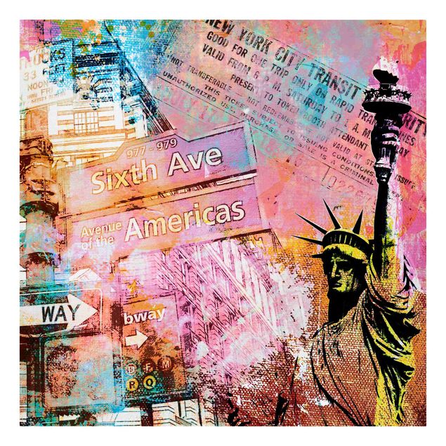 Canvas art prints Sixth Avenue New York Collage
