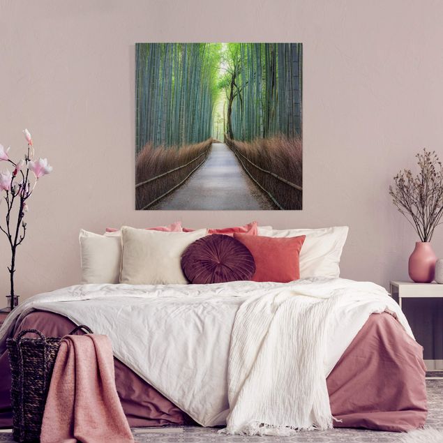 Landscape canvas prints The Path Through The Bamboo