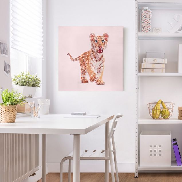 Tiger canvas art Tiger With Glitter
