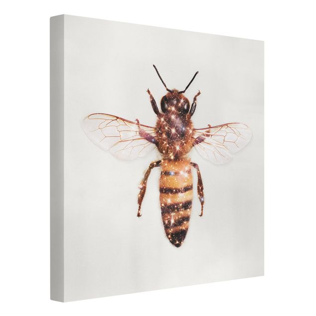Animal canvas Bee With Glitter