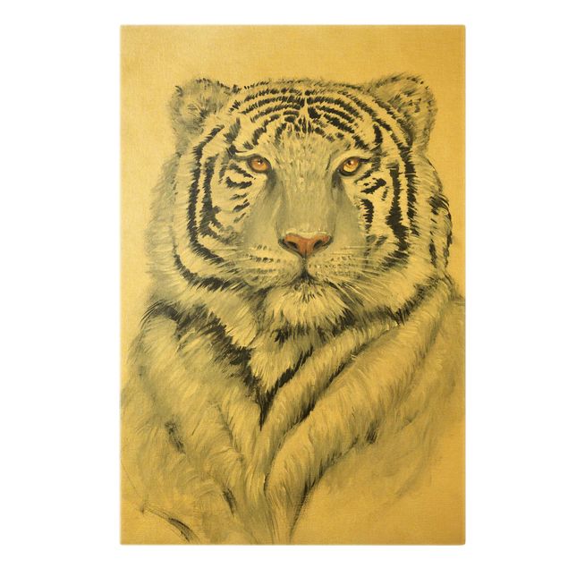 Modern art prints Portrait White Tiger II