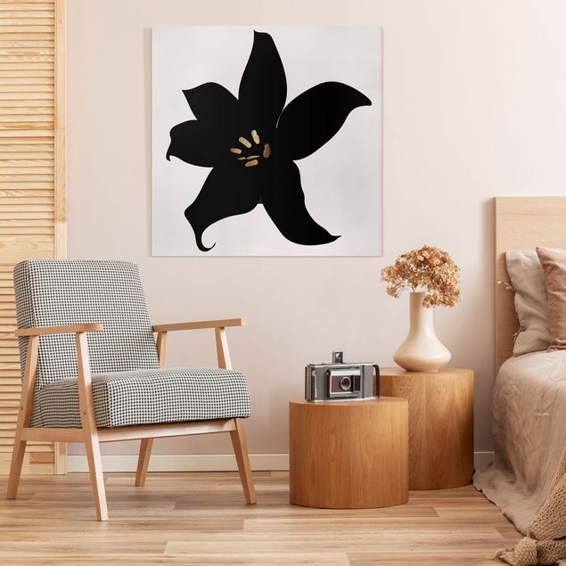 Orchid wall art Graphical Plant World - Orchid Black And Gold
