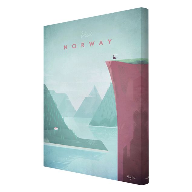 Canvas prints art print Travel Poster - Norway
