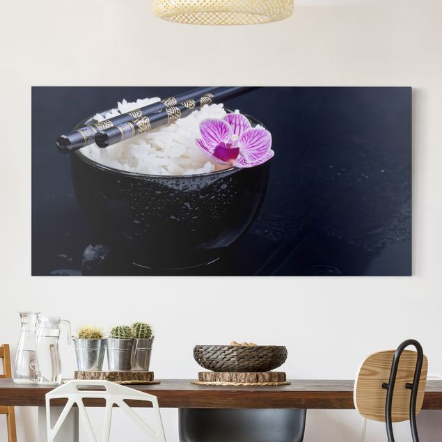 Kitchen Rice Bowl With Orchid