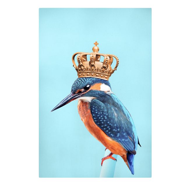Animal wall art Kingfisher With Crown