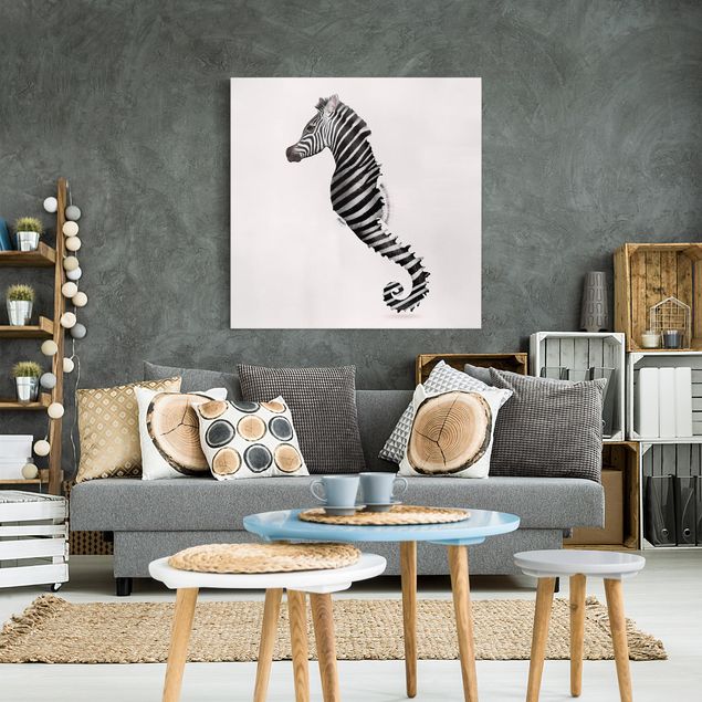 Kitchen Seahorse With Zebra Stripes