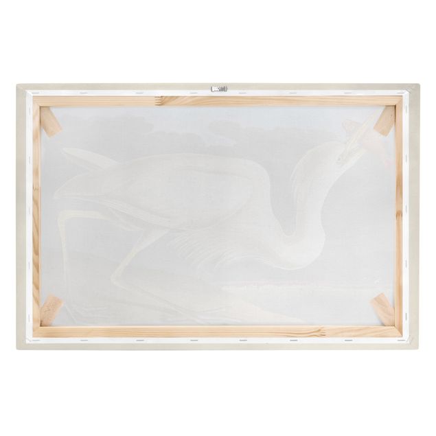 Retro prints Vintage Board Great White Egret
