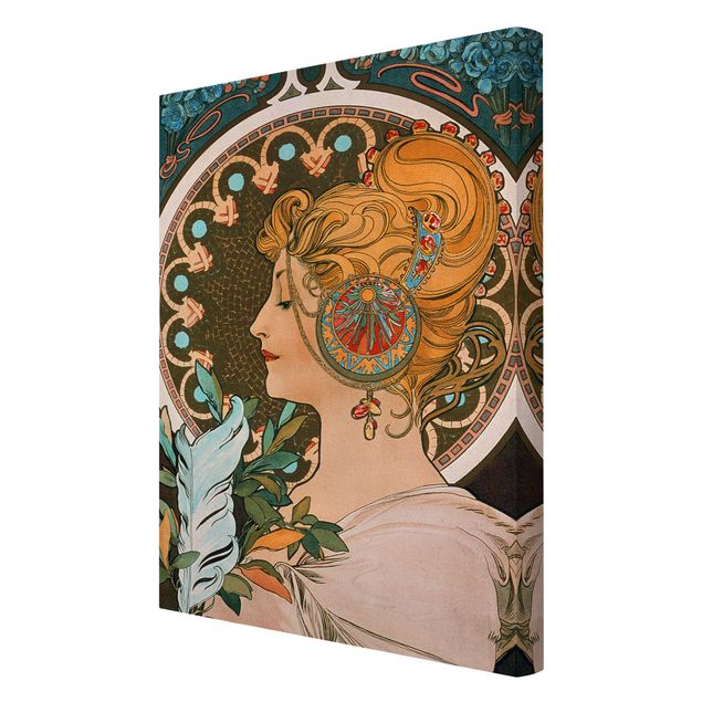 Vintage posters Alfons Mucha - The Feather