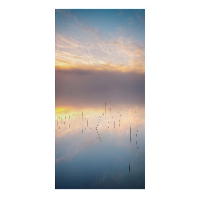 Canvas prints landscape Sunrise Swedish Lake