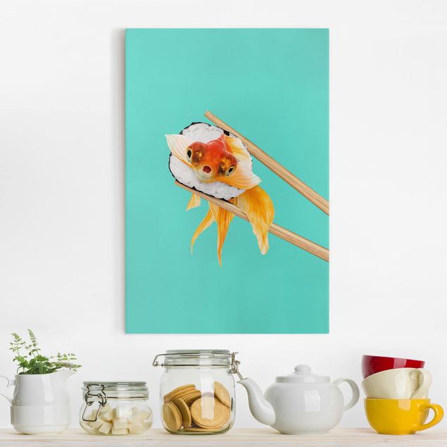 Kitchen Sushi With Goldfish