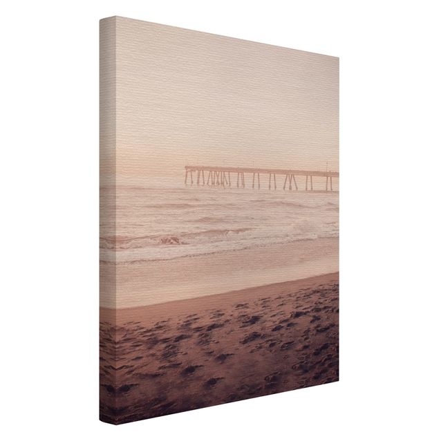 Canvas sea California Crescent Shaped Shore