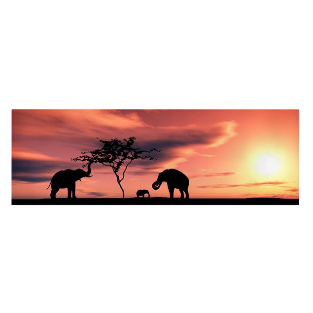 Canvas elefant African Elephant Family
