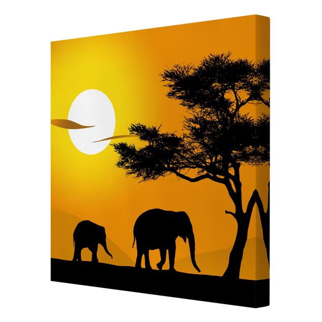 Prints elefant African Elephant Walk