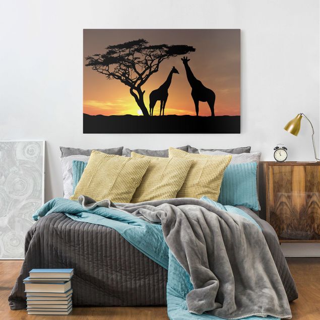 Giraffe print African Sunset