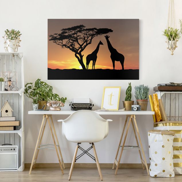 Prints landscape African Sunset