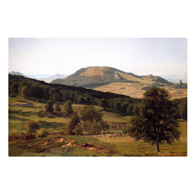 Prints trees Albert Bierstadt - Hill and Dale