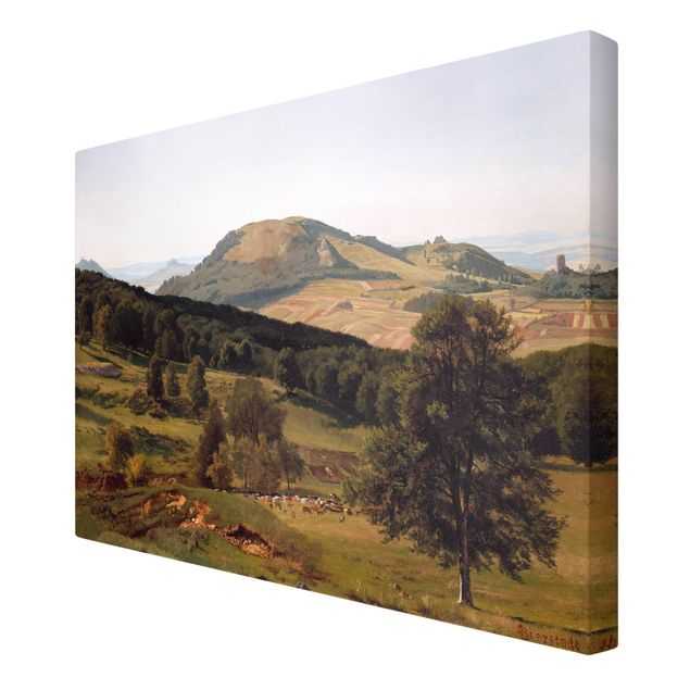 Mountain canvas wall art Albert Bierstadt - Hill and Dale