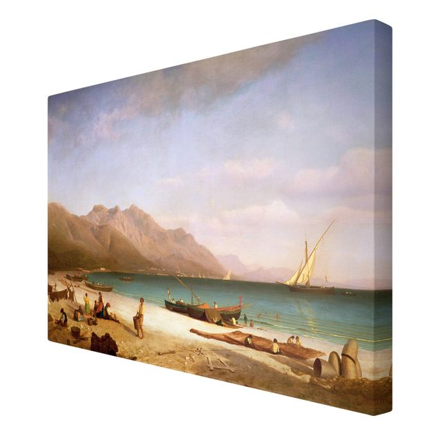 Sea print Albert Bierstadt - Bay of Salerno