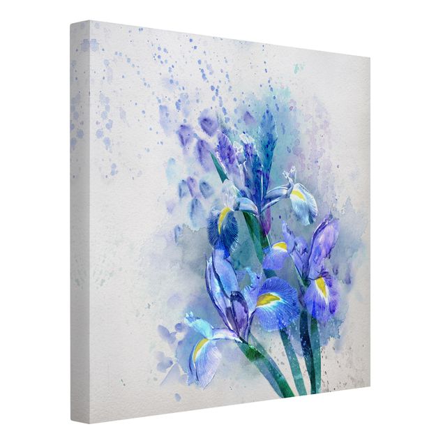 Modern art prints Watercolour Flowers Iris