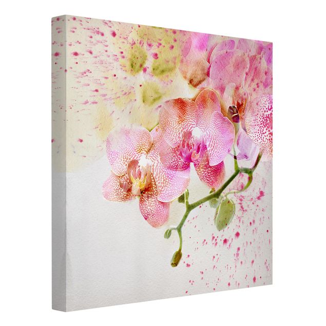 Orchid canvas wall art Watercolour Flowers Orchids