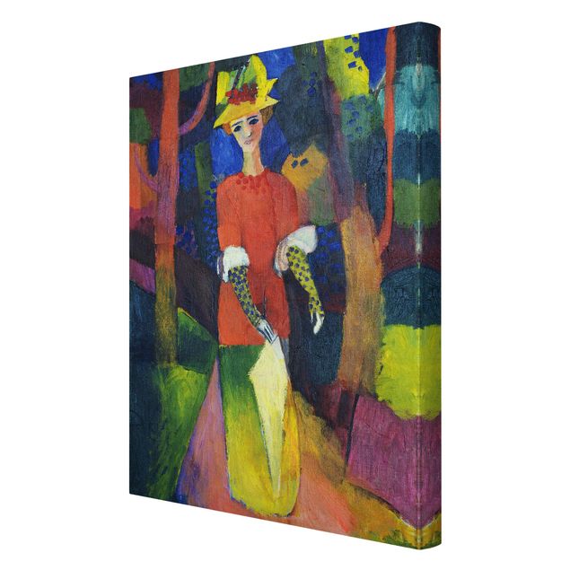 Abstract canvas wall art August Macke - Woman in Park