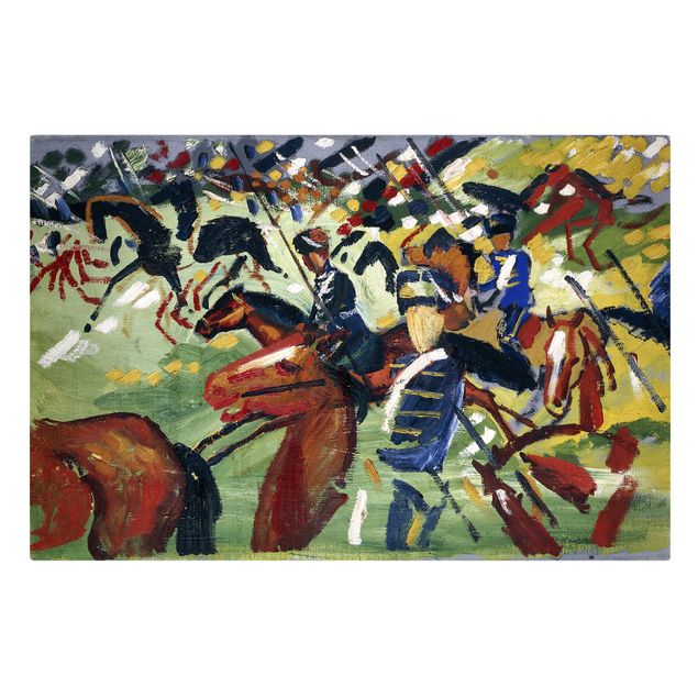 Art posters August Macke - Hussars On A Sortie
