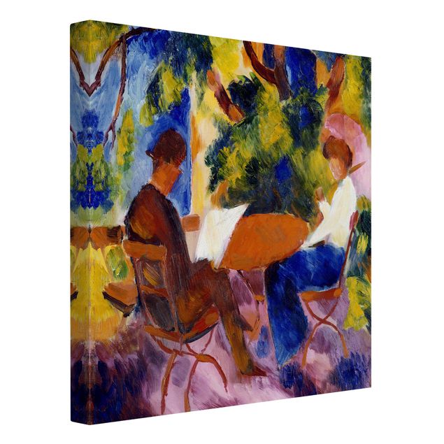Art prints August Macke - Couple At The Garden Table
