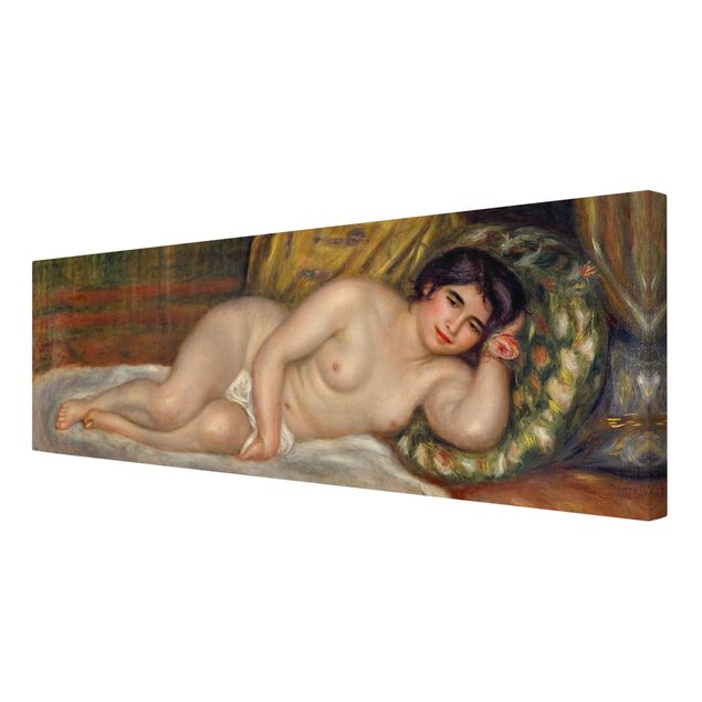 Canvas prints art print Auguste Renoir - Lying female Nude (Gabrielle)