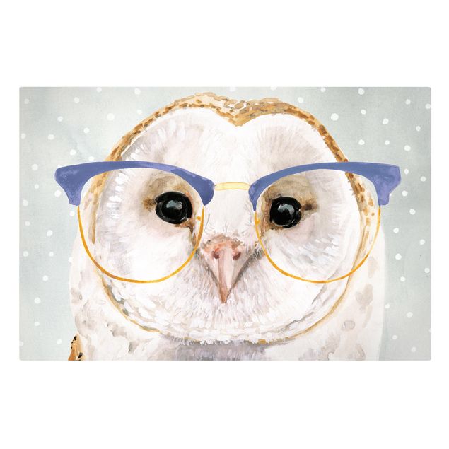 Prints Animals With Glasses - Owl