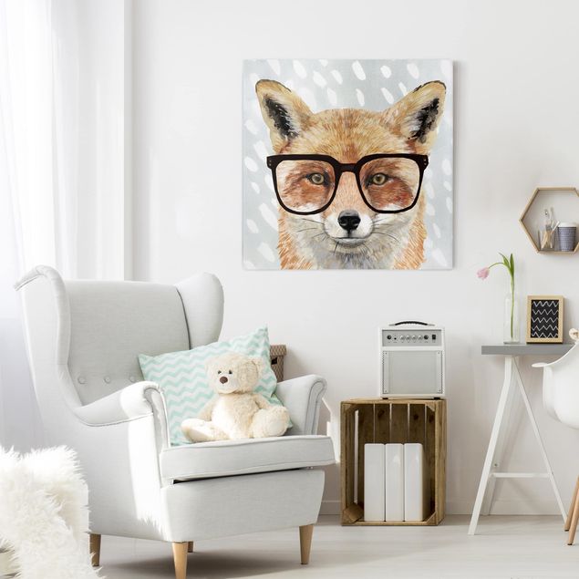 Child wall art Animals With Glasses - Fox
