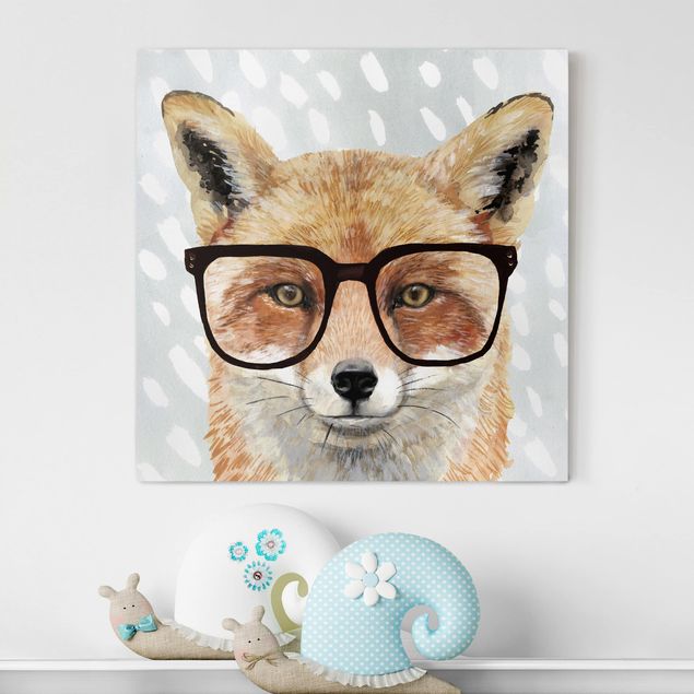 Nursery decoration Animals With Glasses - Fox